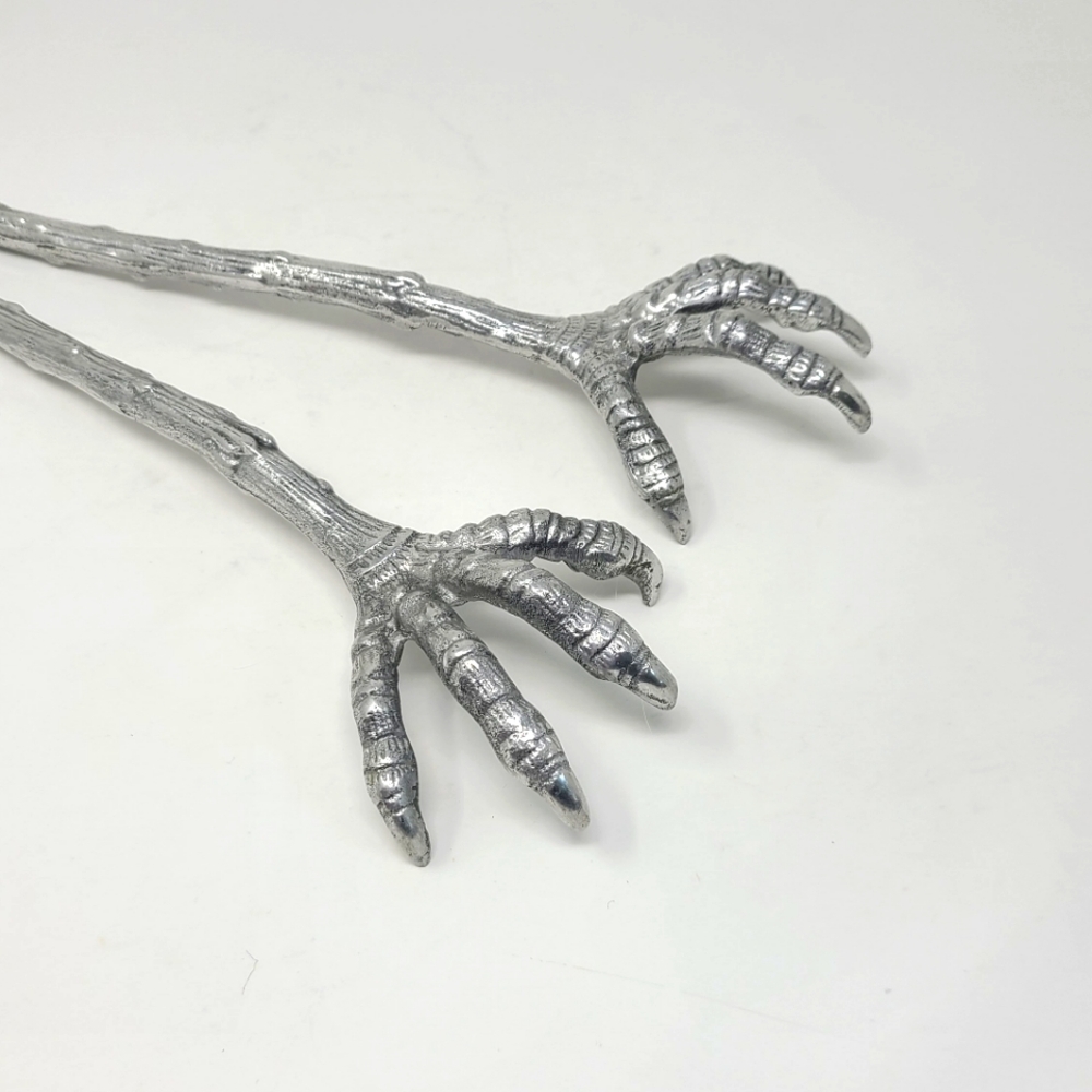 Bird Claw Salad Servers Forks Metal